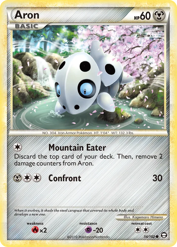 Aron #56 HS—Triumphant Pokemon card