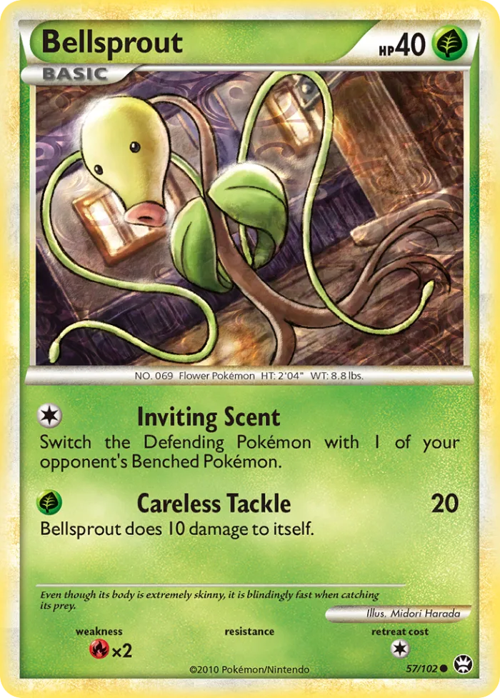 Bellsprout #57 HS—Triumphant Pokemon card