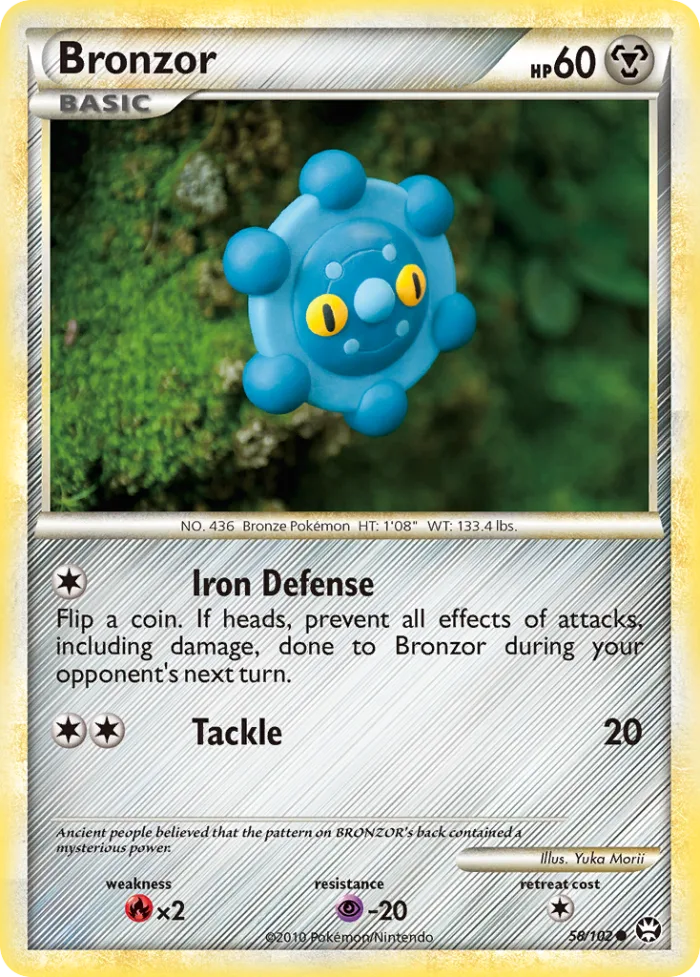 Bronzor #58 HS—Triumphant Pokemon card