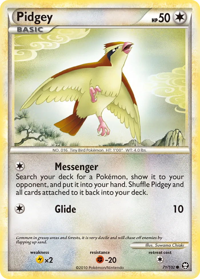 Pidgey #71 HS—Triumphant Pokemon card