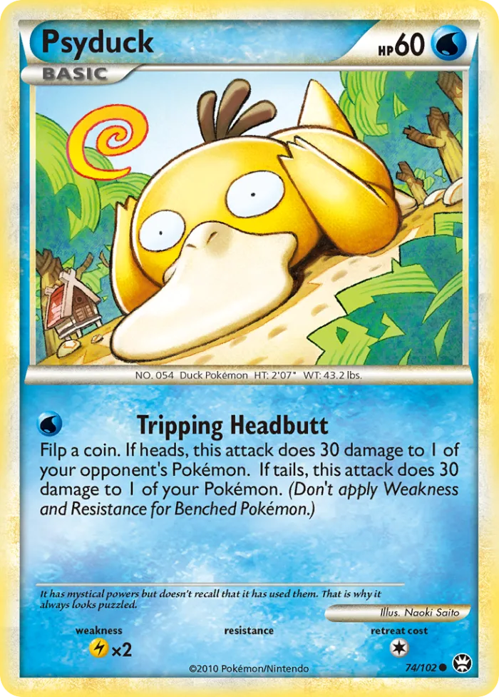 Psyduck #74 HS—Triumphant Pokemon card