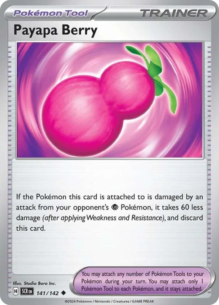 Payapa Berry #141 Stellar Crown Pokemon card