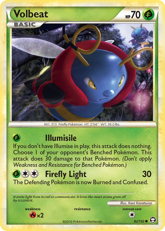 Volbeat #82 HS—Triumphant Pokemon card