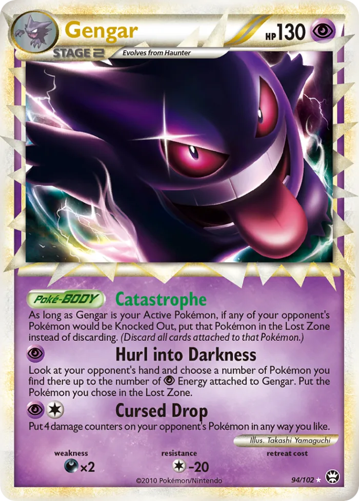 Gengar #94 HS—Triumphant Pokemon card