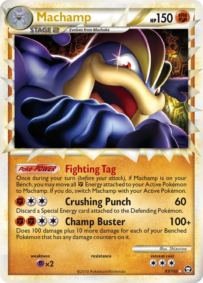 Machamp #95 HS—Triumphant Pokemon card