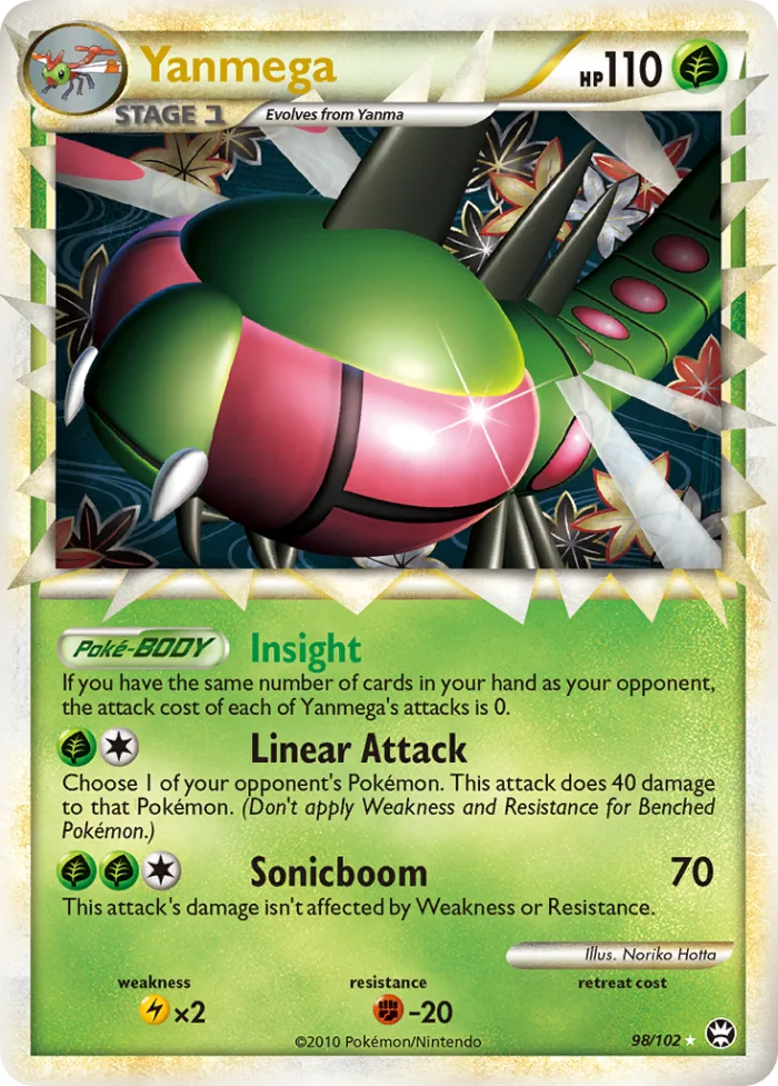 Yanmega #98 HS—Triumphant Pokemon card