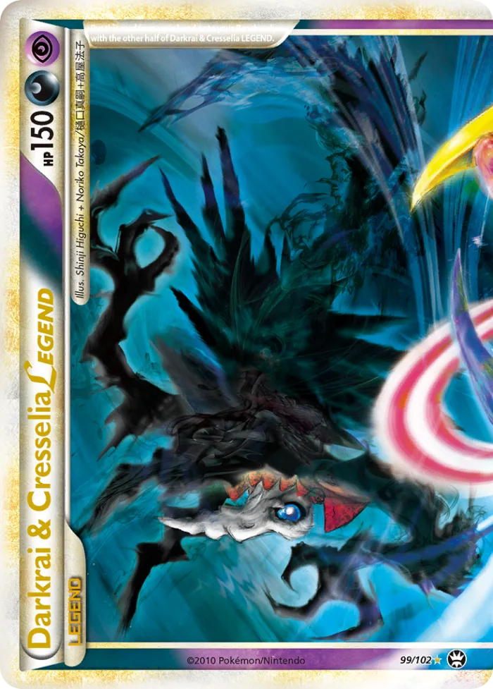 Darkrai & Cresselia LEGEND #99 HS—Triumphant Pokemon card