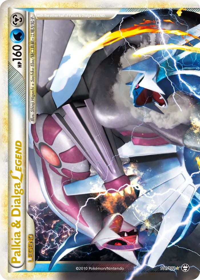 Palkia & Dialga LEGEND #101 HS—Triumphant Pokemon card