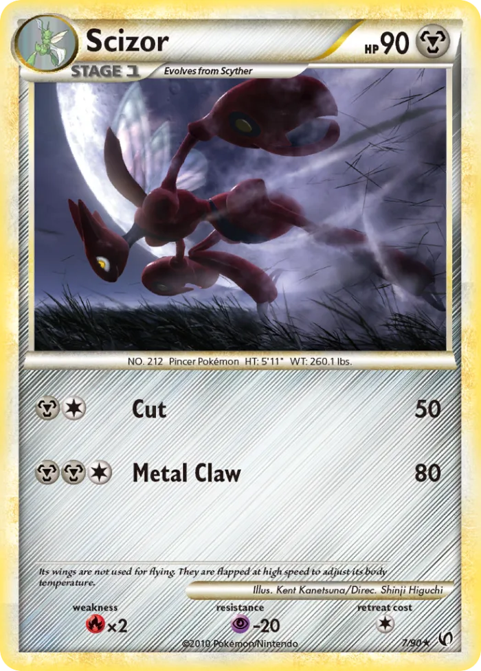 Scizor #7 HS—Undaunted Pokemon card