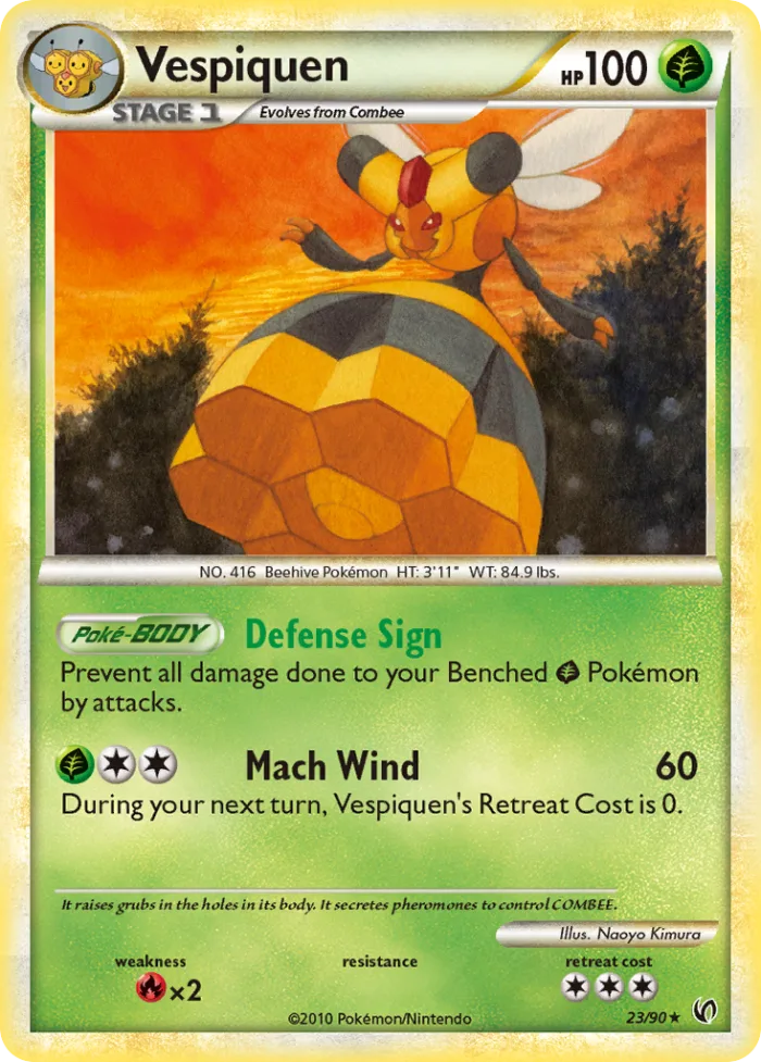 Vespiquen #23 HS—Undaunted Pokemon card
