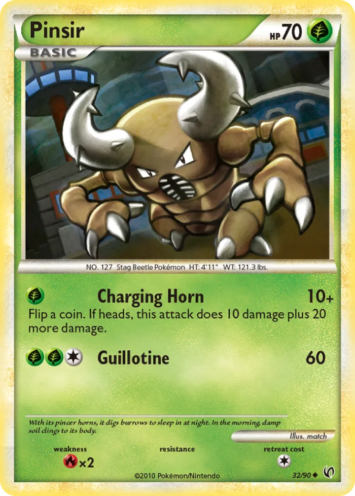 Pinsir #32 HS—Undaunted Pokemon card