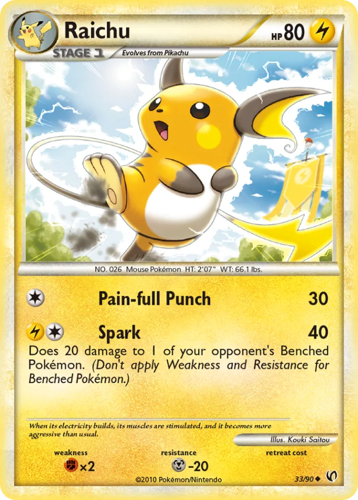Raichu HS—Undaunted card