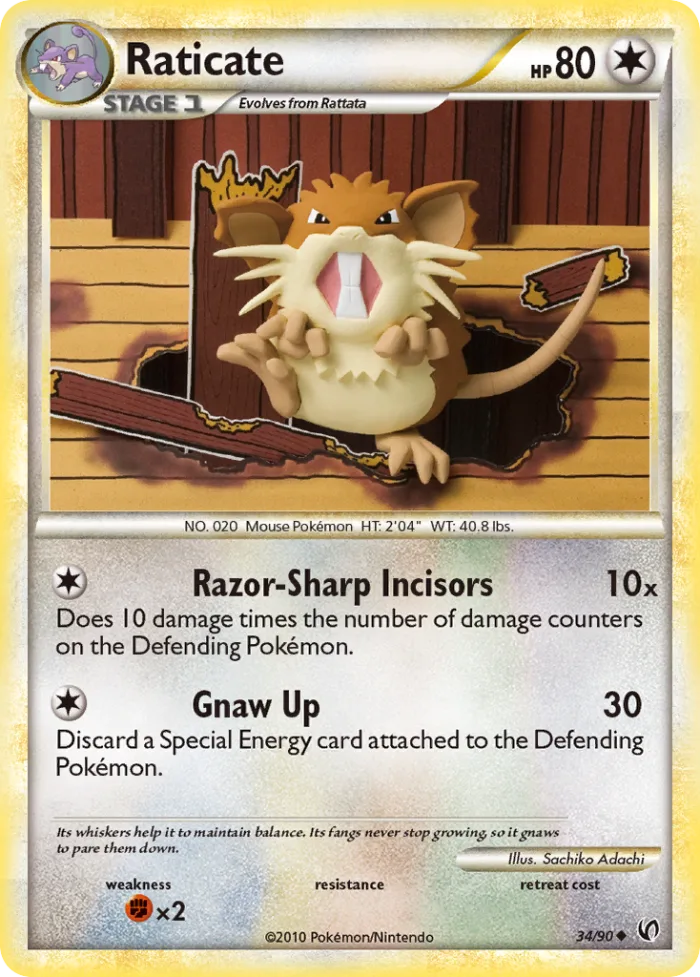 Raticate HS—Undaunted card