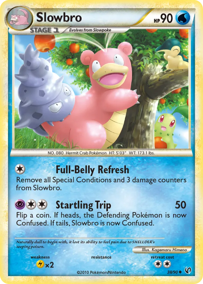 Slowbro #38 HS—Undaunted Pokemon card