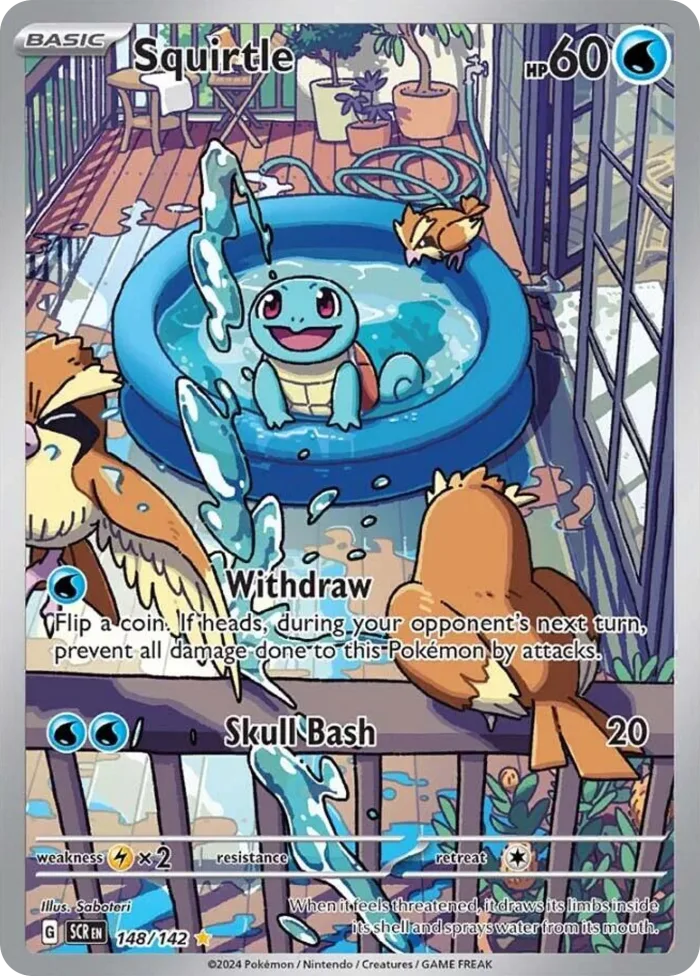 Squirtle #148 Stellar Crown Pokemon card