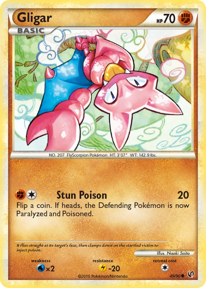 Gligar #49 HS—Undaunted Pokemon card