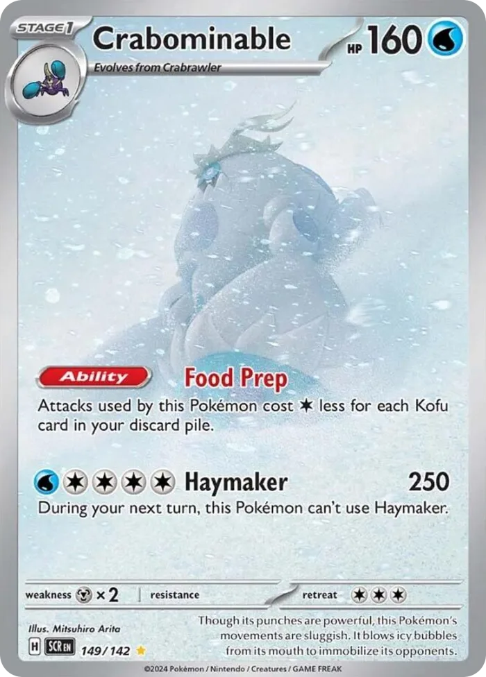 Crabominable #149 Stellar Crown Pokemon card