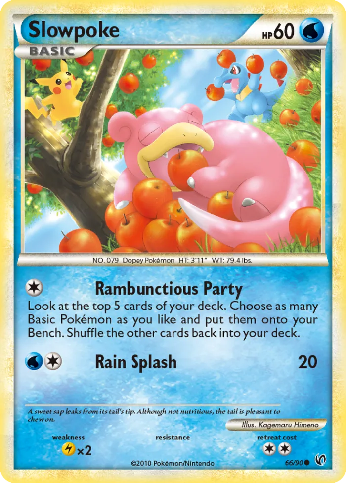 Slowpoke #66 HS—Undaunted Pokemon card