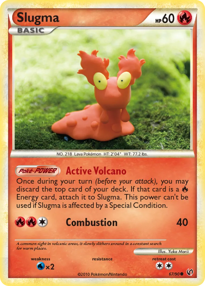 Slugma #67 HS—Undaunted Pokemon card