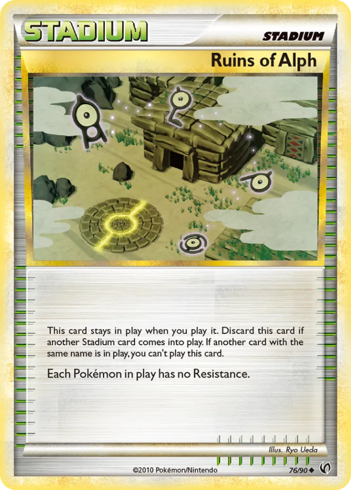 Ruins of Alph #76 HS—Undaunted Pokemon card