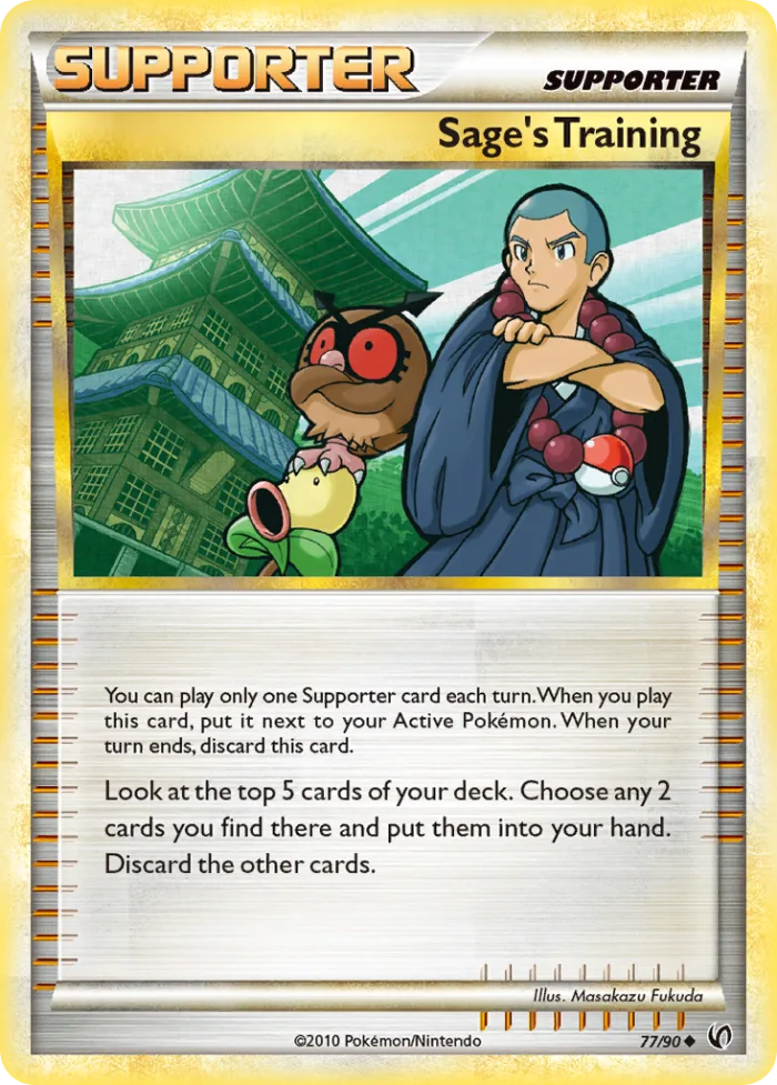 Sage's Training #77 HS—Undaunted Pokemon card