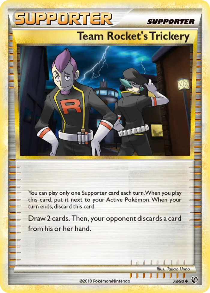 Team Rocket's Trickery #78 HS—Undaunted Pokemon card