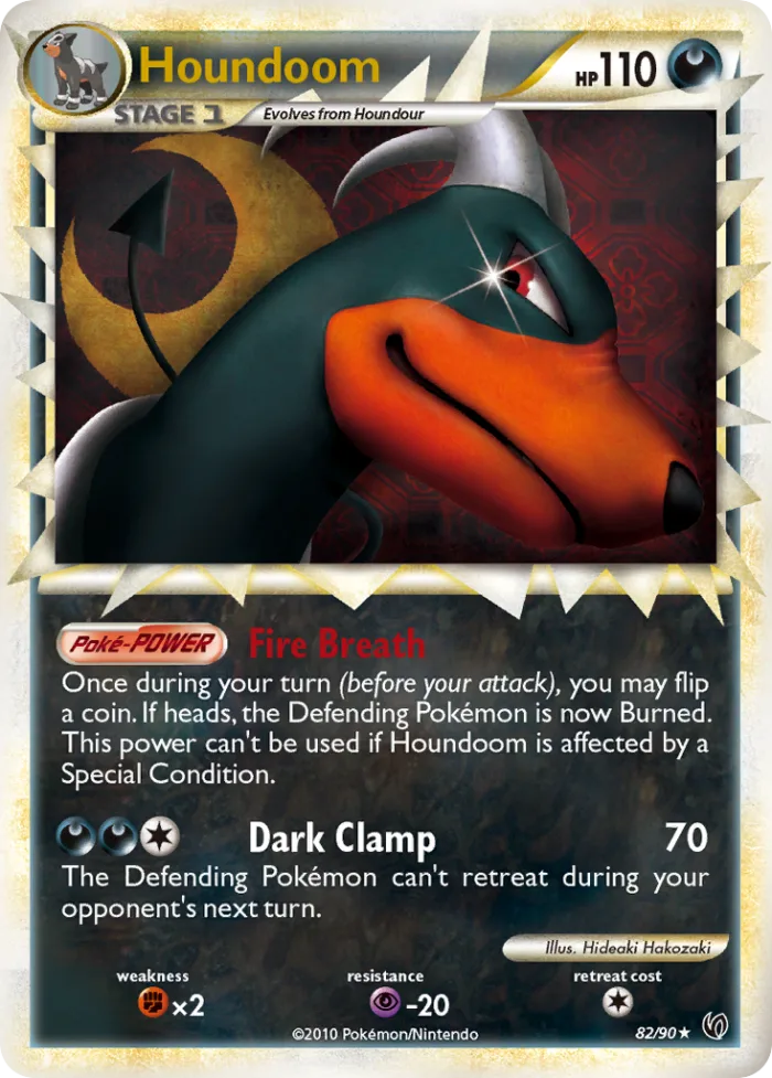 Houndoom #82 HS—Undaunted Pokemon card