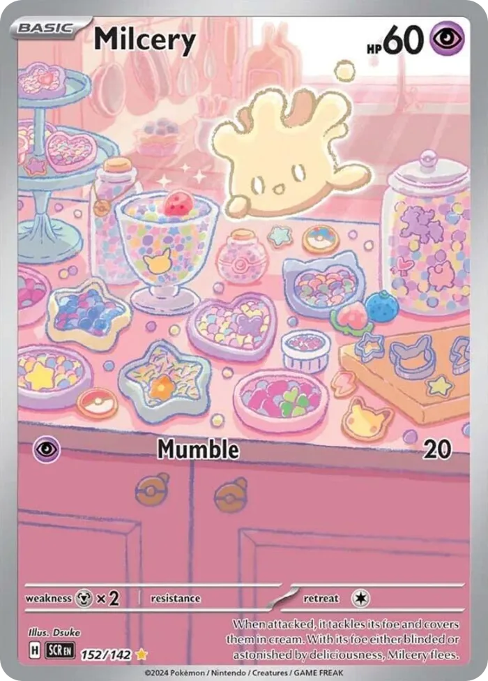 Milcery #152 Stellar Crown Pokemon card