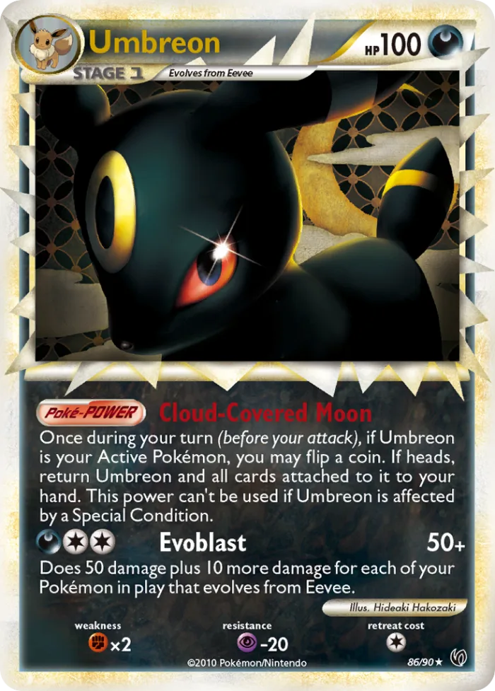Umbreon #86 HS—Undaunted Pokemon card