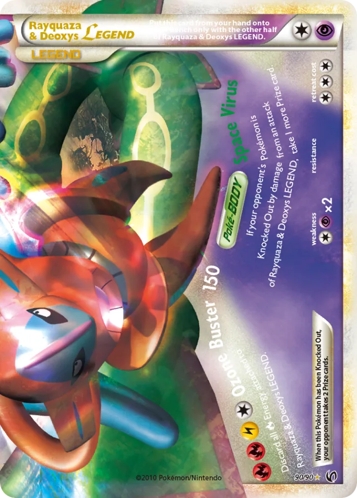 Rayquaza & Deoxys LEGEND #90 HS—Undaunted Pokemon card