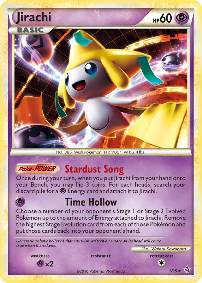 Jirachi #1 HS—Unleashed Pokemon card