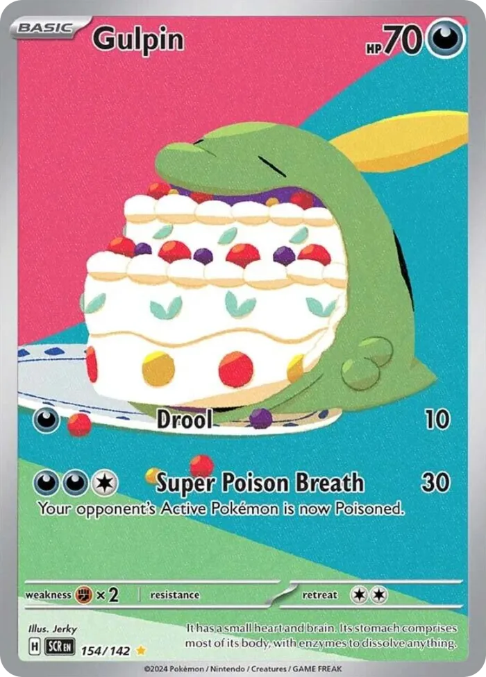 Gulpin #154 Stellar Crown Pokemon card