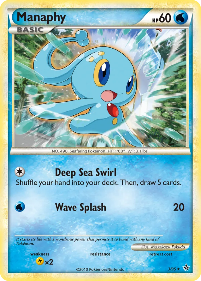Manaphy #3 HS—Unleashed Pokemon card