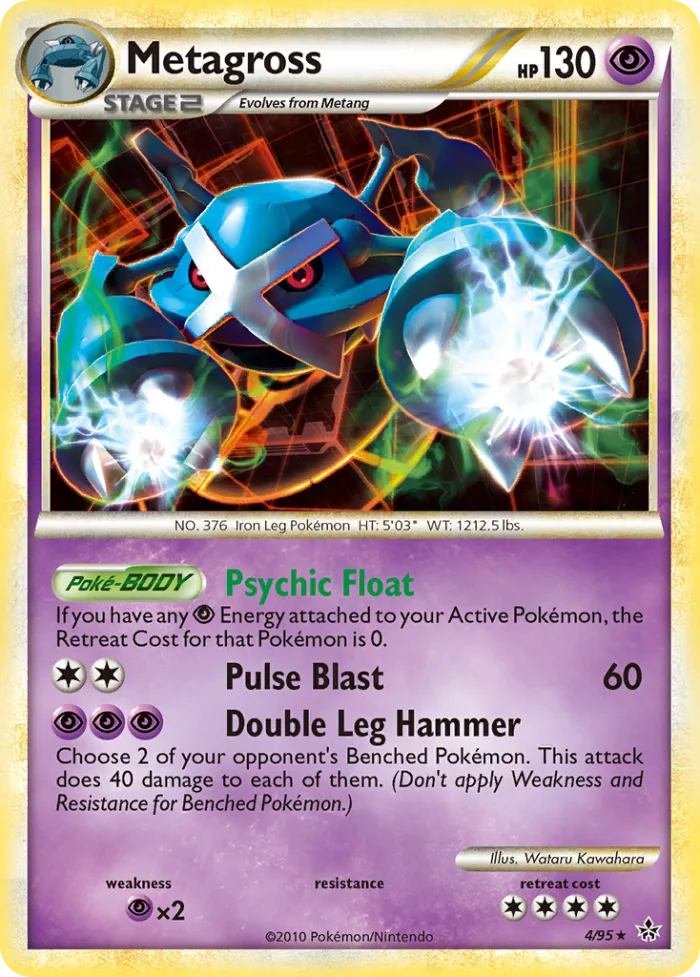 Metagross #4 HS—Unleashed Pokemon card