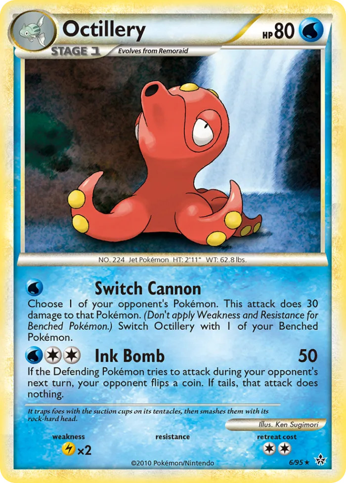Octillery #6 HS—Unleashed Pokemon card