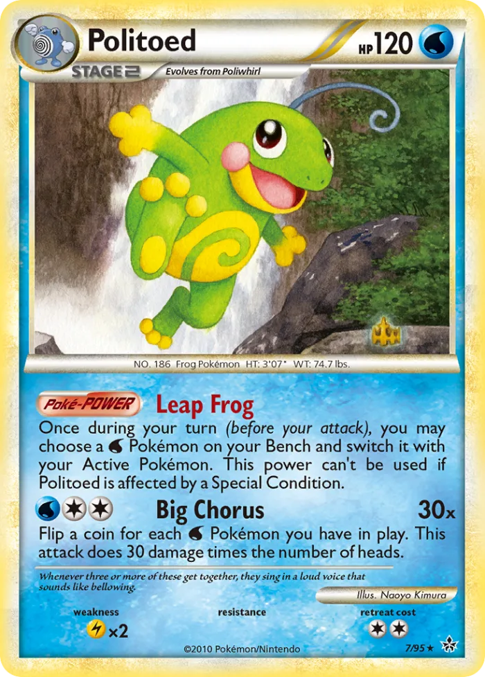 Politoed #7 HS—Unleashed Pokemon card