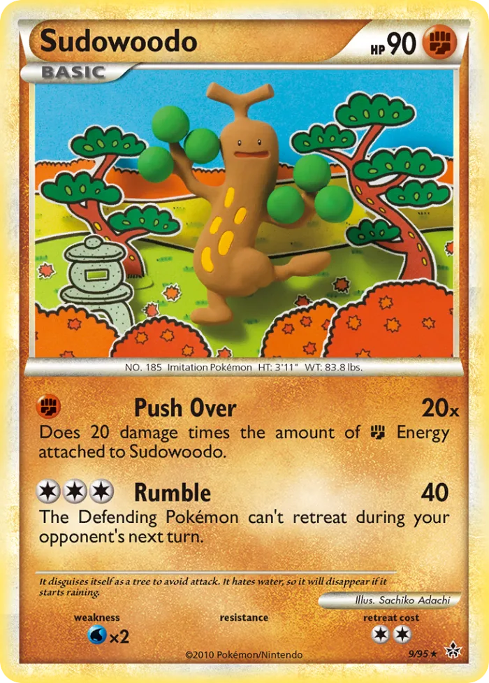 Sudowoodo #9 HS—Unleashed Pokemon card