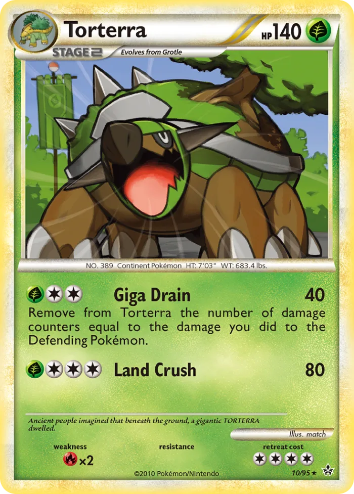 Torterra #10 HS—Unleashed Pokemon card