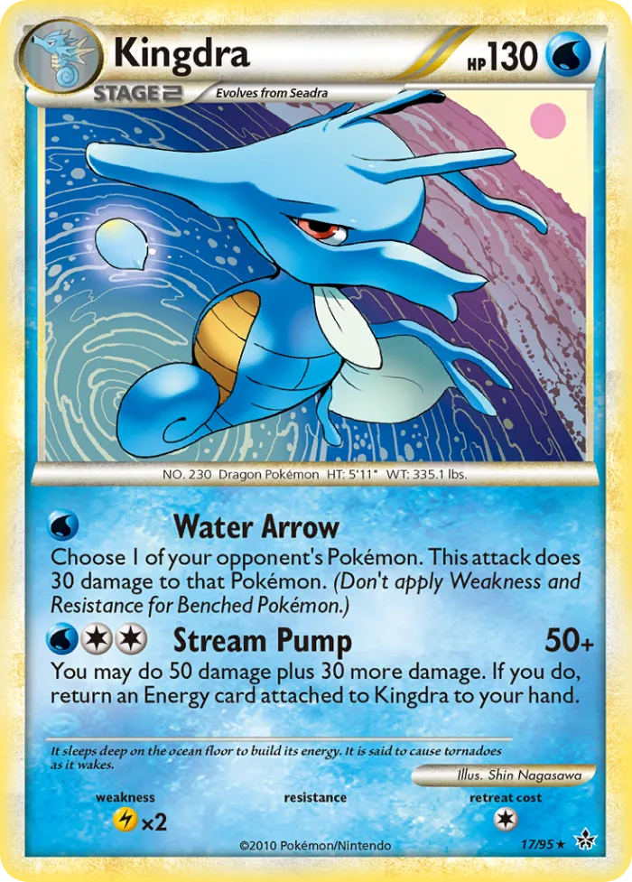 Kingdra #17 HS—Unleashed Pokemon card
