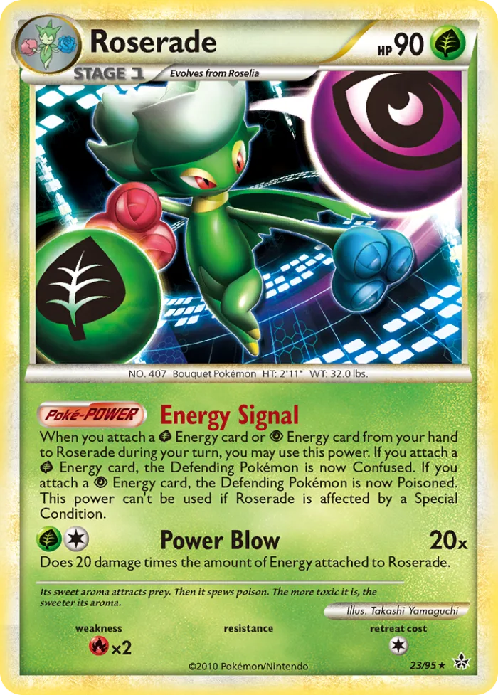 Roserade #23 HS—Unleashed Pokemon card
