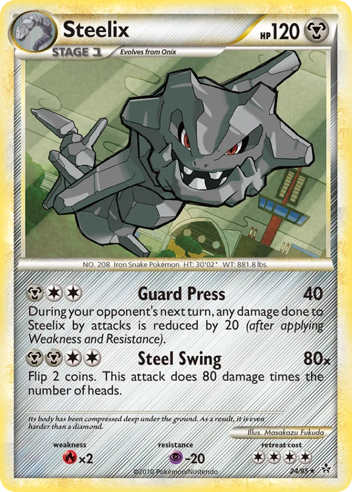 Steelix #24 HS—Unleashed Pokemon card