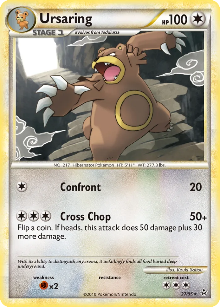 Ursaring #27 HS—Unleashed Pokemon card