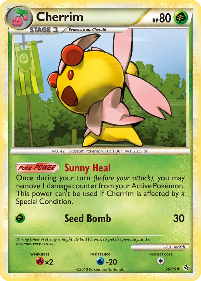 Cherrim #28 HS—Unleashed Pokemon card