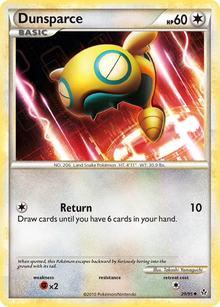 Dunsparce #29 HS—Unleashed Pokemon card