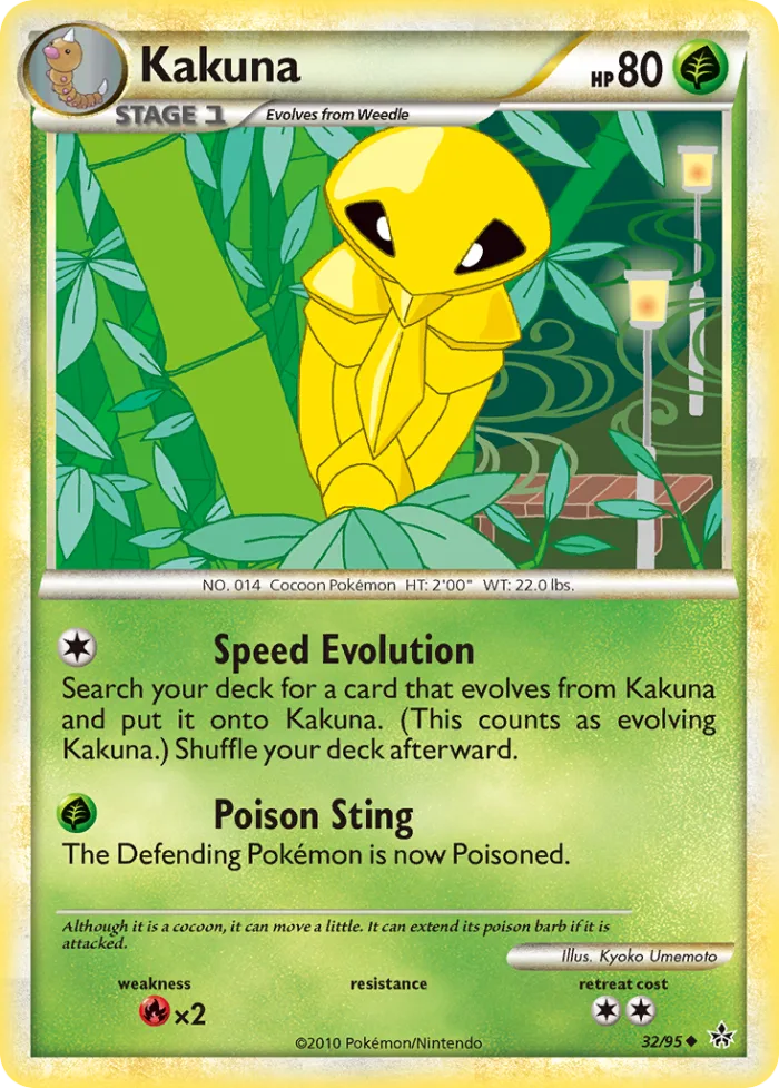 Kakuna #32 HS—Unleashed Pokemon card