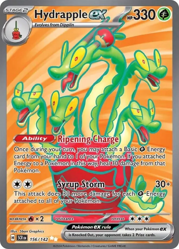 Hydrapple ex #156 Stellar Crown Pokemon card