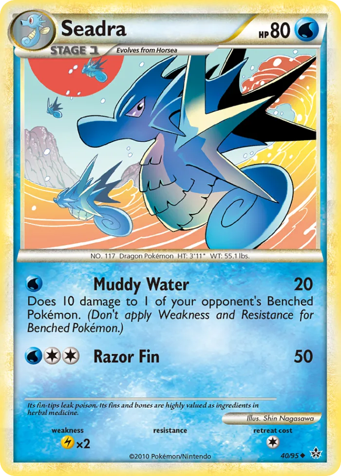 Seadra #40 HS—Unleashed Pokemon card