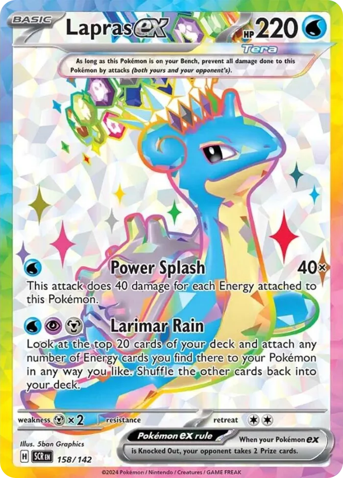 Lapras ex #158 Stellar Crown Pokemon card