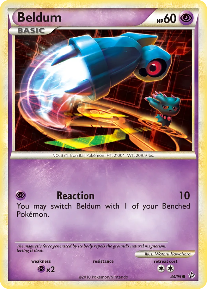 Beldum #44 HS—Unleashed Pokemon card