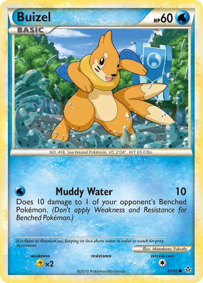 Buizel #45 HS—Unleashed Pokemon card